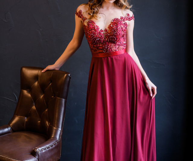 open lace back dress Akira Poppin' Bottles Rhinestone Maxi Dress | Red
