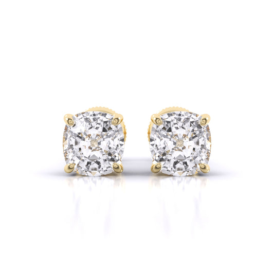 1 Carat Each Solitaire Diamond Earrings