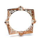 Ivana Jewels Bangle Lab Grown Round Cut Diamonds Solid Rose gold Bangle