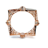 Ivana Jewels Bangle Lab Grown Round Cut Diamonds Solid Rose gold Bangle