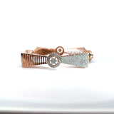 Ivana Jewels Bangle Lab Grown Round Cut Diamonds Solid Rose gold Bangle