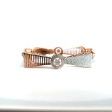 Ivana Jewels Bangle Lab Grown Round Cut Diamonds Solid Rose gold Bangle