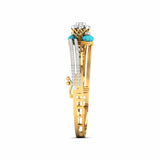 Ivana Jewels Bracelets 1.5 Carat Diamond Bangle Blue Gem