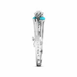 Ivana Jewels Bracelets 1.5 Carat Diamond Bangle Blue Gem