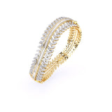 Ivana Jewels Bracelets Baguette & Round Diamond Classic Kada Bracelet