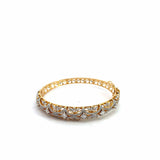 Ivana Jewels Bracelets Baguette & Round Diamond Oval bangle