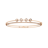 Ivana Jewels Bracelets Diamond Bangle with Five Stone Design