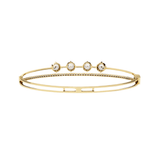 Ivana Jewels Bracelets Diamond Bangle with Five Stone Design