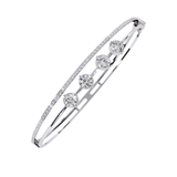 Ivana Jewels Bracelets Diamond Bangle with Five Stone Design