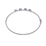 Ivana Jewels Bracelets Diamond Bangle with Five Stone Design