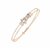 Ivana Jewels Bracelets Diamond Bar Bracelet in Warm Gold