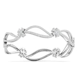 Ivana Jewels Bracelets Diamond Floral Bangle