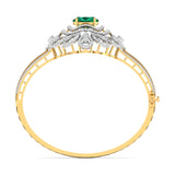 Ivana Jewels Bracelets Elegant Emerald Diamond Bangle