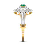 Ivana Jewels Bracelets Elegant Emerald Diamond Bangle