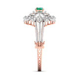 Ivana Jewels Bracelets Elegant Emerald Diamond Bangle