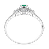 Ivana Jewels Bracelets Elegant Emerald Diamond Bangle