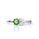 Ivana Jewels Bracelets Enticing Green Enamel and Diamond Bracelet