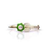 Ivana Jewels Bracelets Enticing Green Enamel and Diamond Bracelet