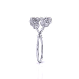 Ivana Jewels Bracelets Fancy Shape Diamonds Leaf style Bangle
