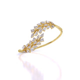 Ivana Jewels Bracelets Fancy Shape Diamonds Leaf style Bangle