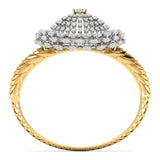 Ivana Jewels Bracelets Gold Bangle with Diamonds