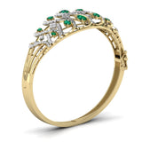 Ivana Jewels Bracelets Green Pear Shape Diamond Bangle For Her