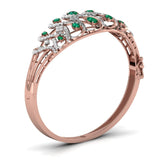 Ivana Jewels Bracelets Green Pear Shape Diamond Bangle For Her