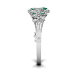 Ivana Jewels Bracelets Green Pear Shape Diamond Bangle For Her