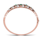 Ivana Jewels Bracelets Green Pear Shape Diamond Bangle For Her