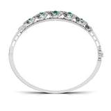 Ivana Jewels Bracelets Green Pear Shape Diamond Bangle For Her