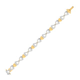 Ivana Jewels Bracelets Heart Link Diamond Bracelet