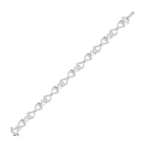 Ivana Jewels Bracelets Heart Link Diamond Bracelet