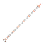 Ivana Jewels Bracelets Heart Link Diamond Bracelet