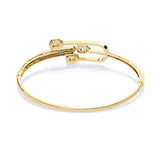 Ivana Jewels Bracelets Pear-Shaped Diamond Gold Bangle