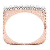 Ivana Jewels Bracelets Pearl Halo Diamond Bangle