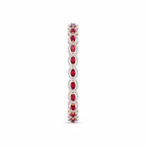 Ivana Jewels Bracelets Ruby and Diamond Oval Link Bracelet in Gold