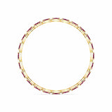 Ivana Jewels Bracelets Ruby and Diamond Oval Link Bracelet in Gold