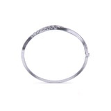 Ivana Jewels Bracelets Sterling Leaf Design Twist Bangle