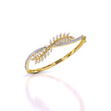 Ivana Jewels Bracelets Sterling Leaf Design Twist Bangle