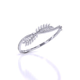 Ivana Jewels Bracelets Sterling Leaf Design Twist Bangle