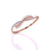 Ivana Jewels Bracelets Sterling Leaf Design Twist Bangle