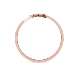 Ivana Jewels Bracelets Twin Twist Leaf Style Women Bangle