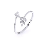 Ivana Jewels Bracelets Twin Twist Leaf Style Women Bangle