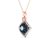 Ivana Jewels Charms & Pendant 0.95 Carat Diamond & Nilaam Gold Locket