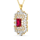 Ivana Jewels Charms & Pendant Large Ruby Cocktail Pendant