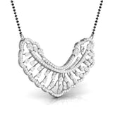 Ivana Jewels Charms & Pendant Pear & Round Diamond Sunburst Mangalsutra