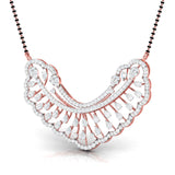 Ivana Jewels Charms & Pendant Pear & Round Diamond Sunburst Mangalsutra