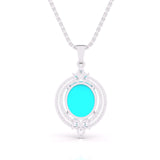 Ivana Jewels Charms & Pendant Turquoise Pointed Pendant