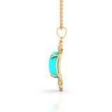 Ivana Jewels Charms & Pendant Turquoise Pointed Pendant