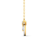 Ivana Jewels Charms & Pendant Two Circle Diamond Gold Pendant